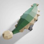 Papercraft di Ankylosaurus in origami 3D