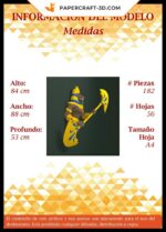 Papercraft Anubis 2 en origami papier 3D : modèle PDF FanArt à faire soi-même