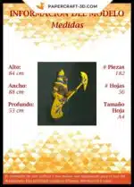 Papercraft Anubis 2 in origami carta 3D: modello PDF FanArt fai-da-te, vista 6