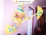 Papercraft Anubis 2 in origami carta 3D: modello PDF FanArt fai-da-te, vista 8