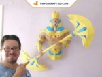 Papercraft Anubis 2 en origami papier 3D : modèle PDF FanArt à faire soi-même