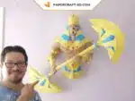 Papercraft Anubis 2 in origami carta 3D: modello PDF FanArt fai-da-te, vista 10