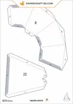 Papercraft arbre de Noël 3D en origami papier, modèles numériques SVG et PDF