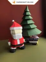 Papercraft Christmas tree in origami