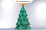 Papercraft arbre de Noël et chapeau en origami 3D
