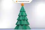 Papercraft Arbre de Noël et Chapeau du Père Noël en papier 3D, vue 4