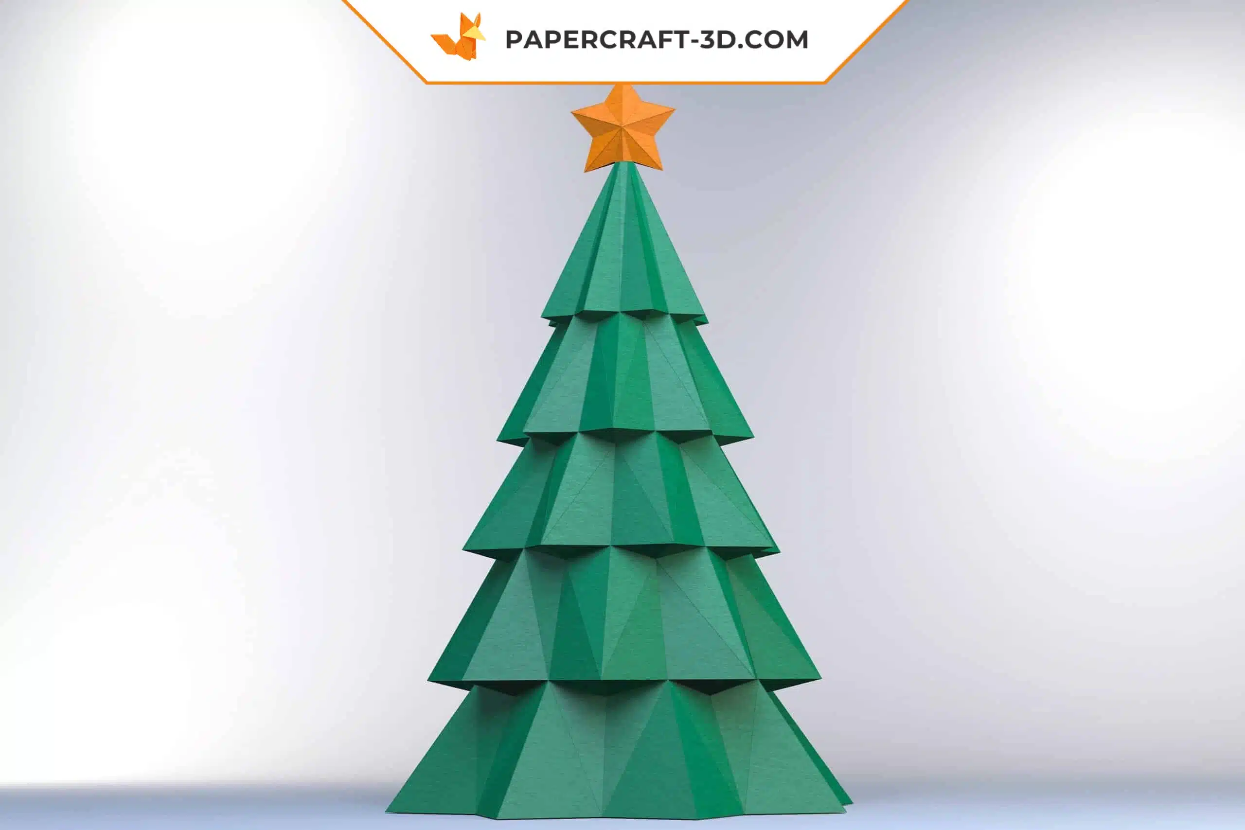 Papercraft Arbre de Noël et Chapeau du Père Noël en papier 3D, vue 4
