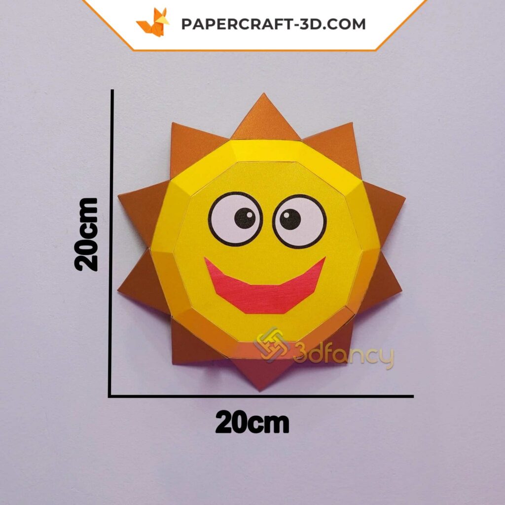 Papercraft arco-íris e sol em origami