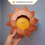 Papercraft Regenbogen und Sonne in Origami 3D