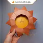 Papercraft arcobaleno e sole in origami, vista 7