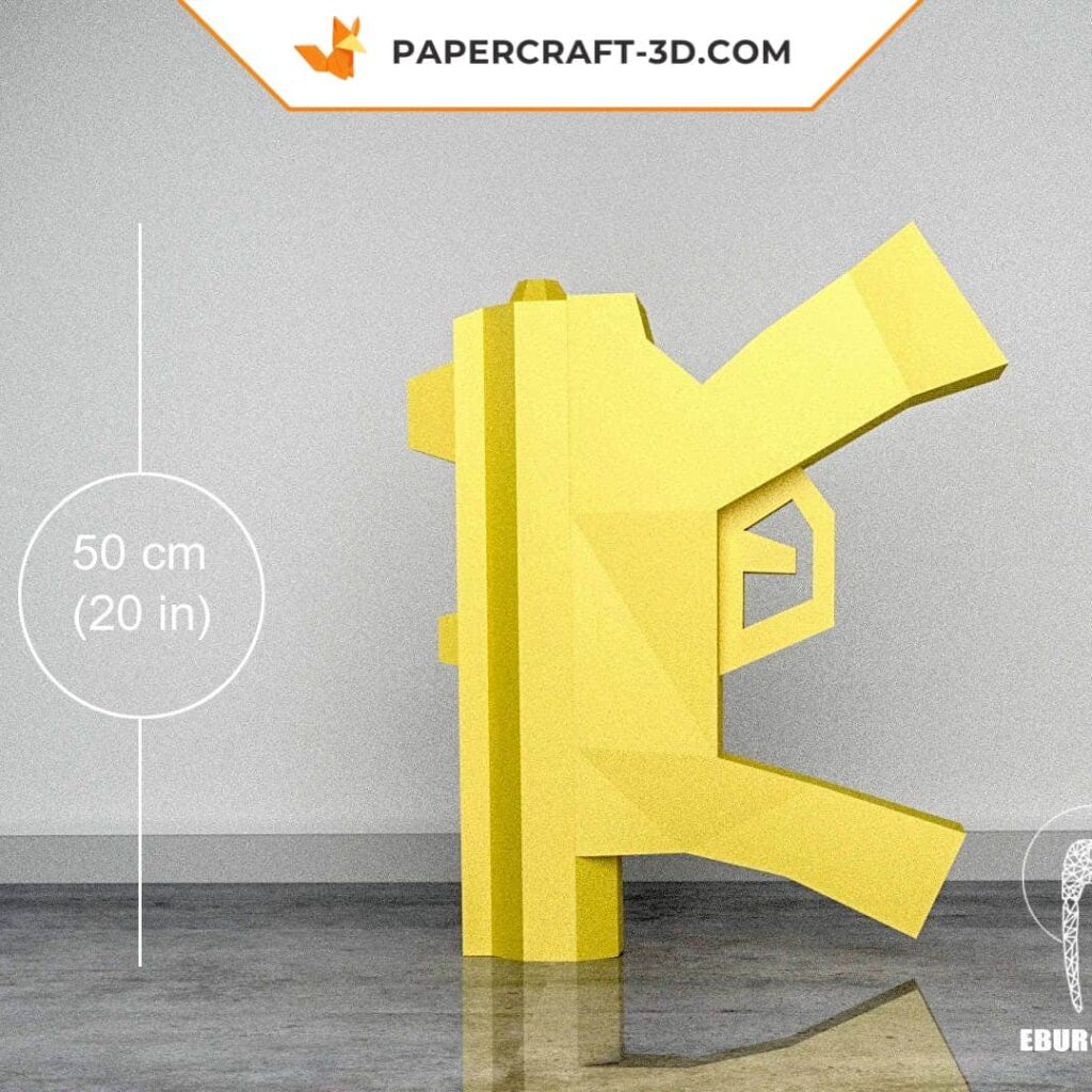 Papercraft arme MP5 et shotgun en origami 3D