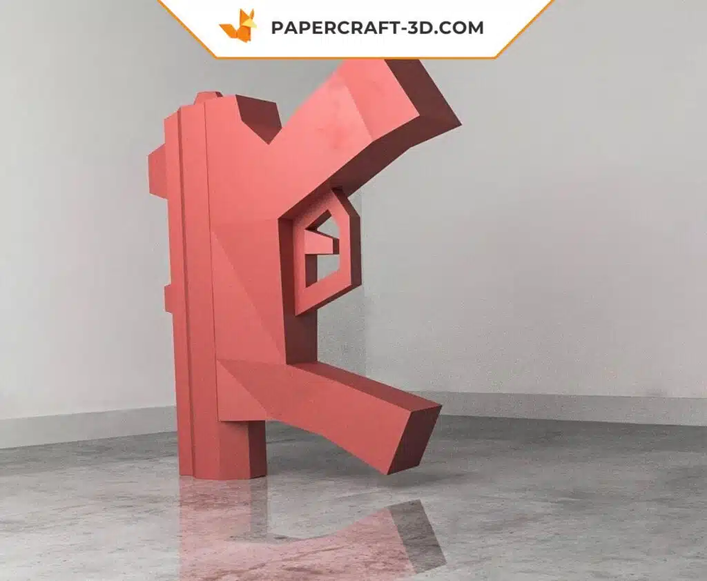 Papercraft arma MP5 y shotgun en origami 3D, vista 2