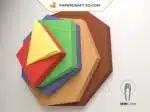 Papercraft de arte mural Max Bill en origami 3D, vista 4