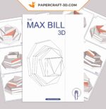 Papercraft Max Bill Wandkunst in 3D-Origami