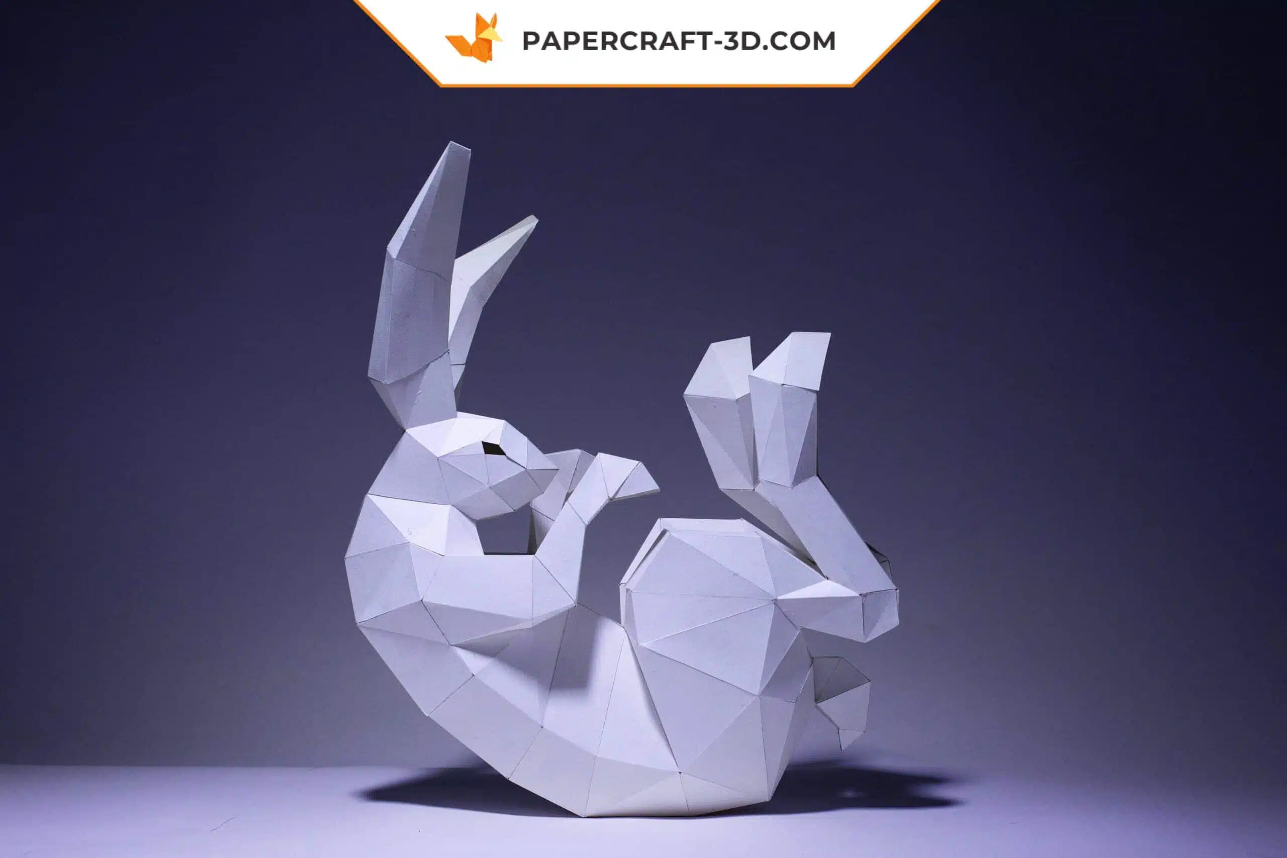 Papercraft Artisanat Lapin de Lune Origami Papier 3D, weergave 4