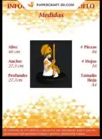 Papercraft de déesse Athenea en origami 3D
