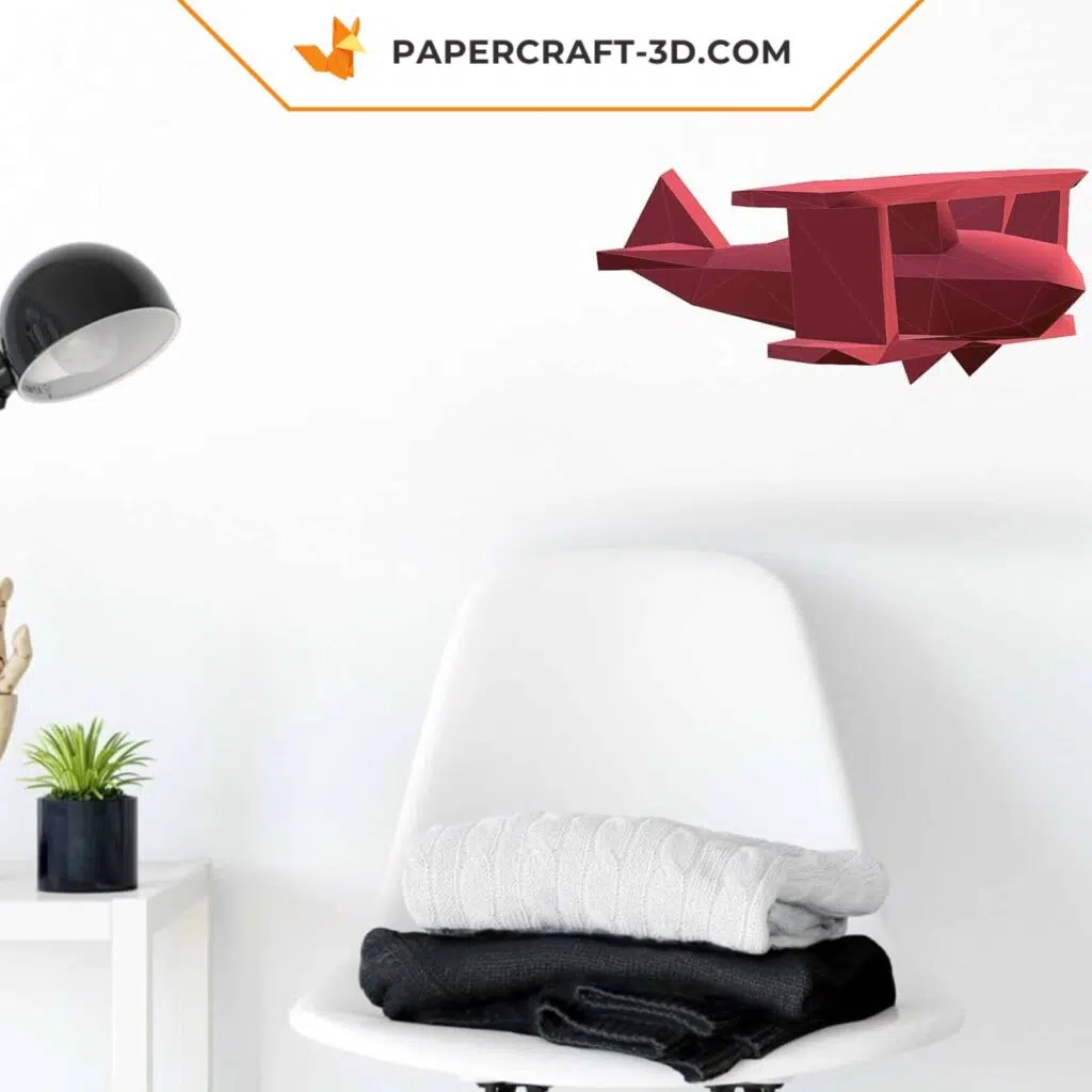 Papercraft avion en origami 3D
