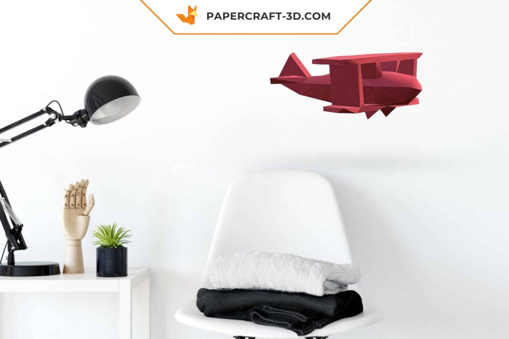Papercraft avião em origami 3D