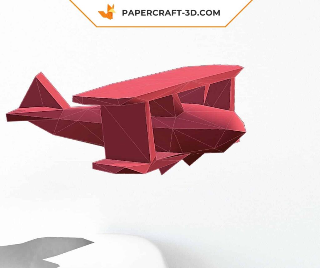Papercraft avião em origami 3D