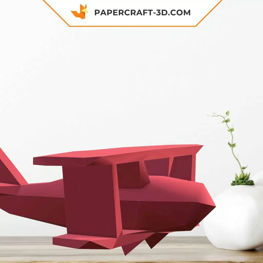 Papercraft Flugzeug in 3D-Origami
