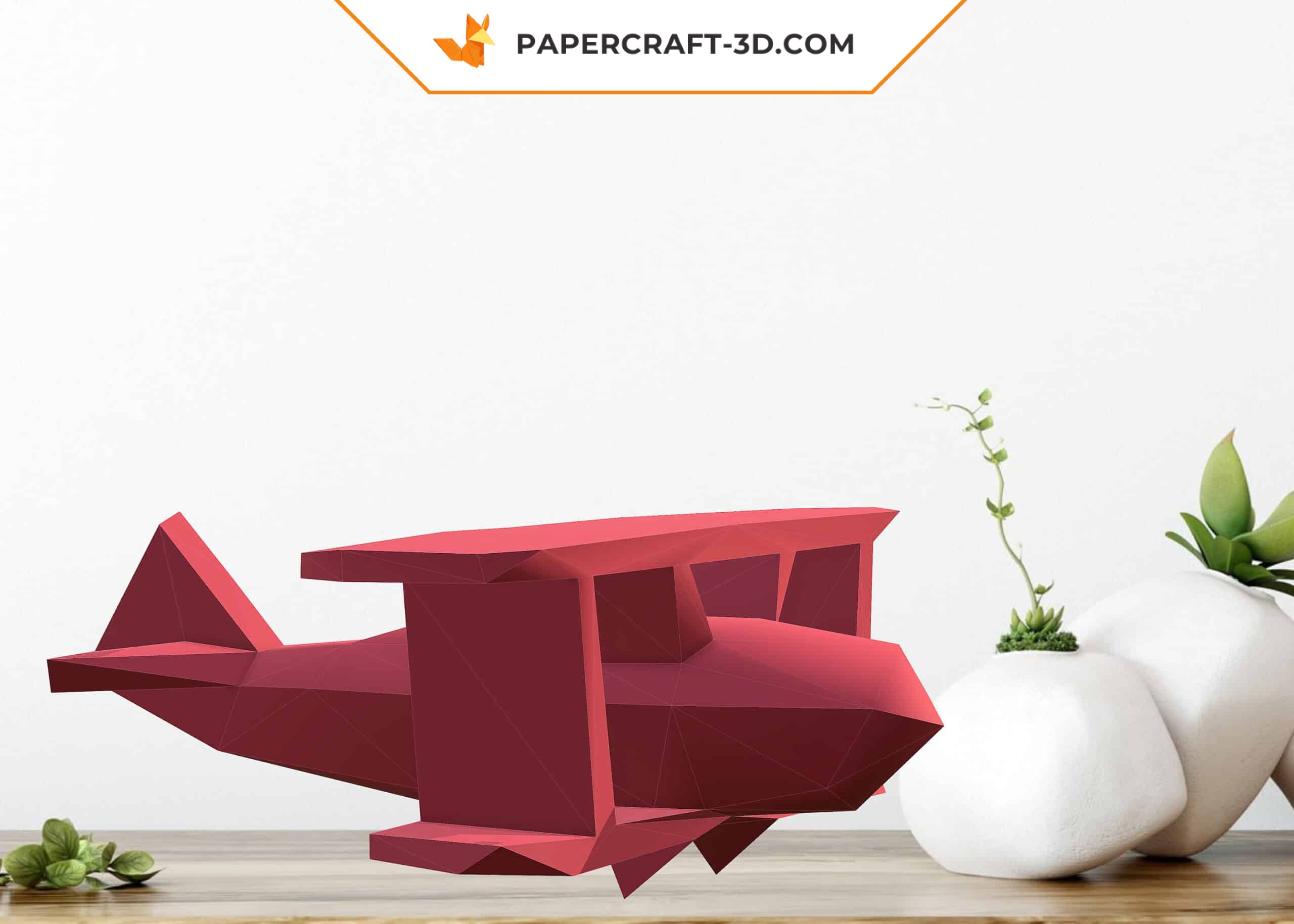 Papercraft airplane in 3D origami Papercraft airplane in 3D origami