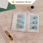 Papercraft Hexenbesen zu Halloween in Origami