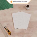 Papercraft Hexenbesen zu Halloween in Origami