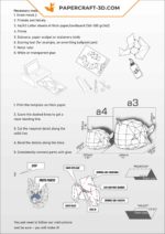 Papercraft unicorn whale in origami