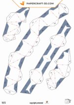 Papercraft unicorn whale in origami