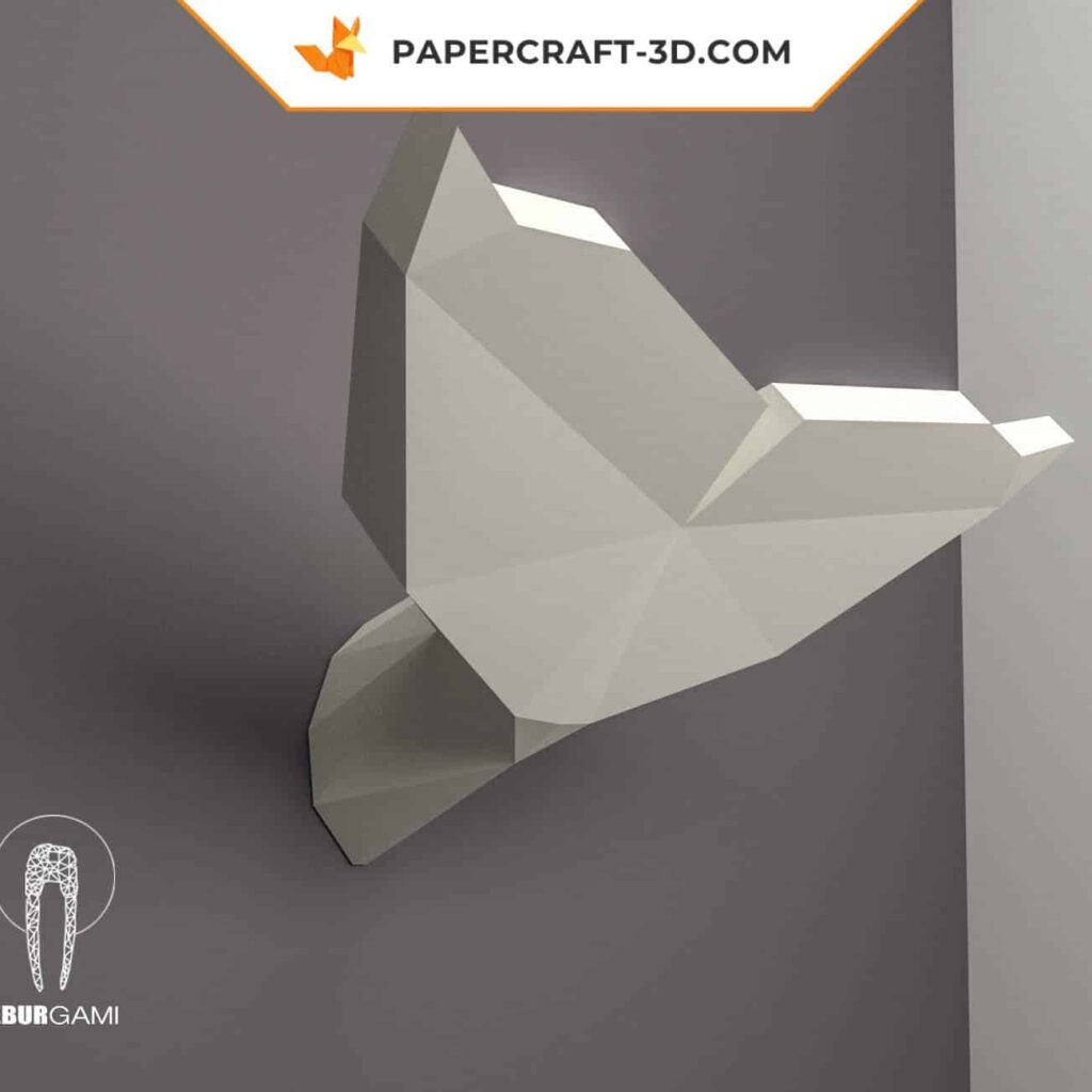 Papercraft cauda de baleia em origami 3D