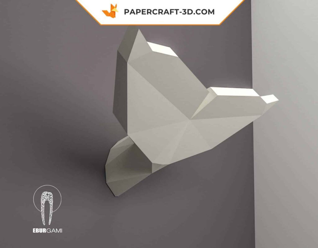 Papercraft di coda di balena in origami 3D