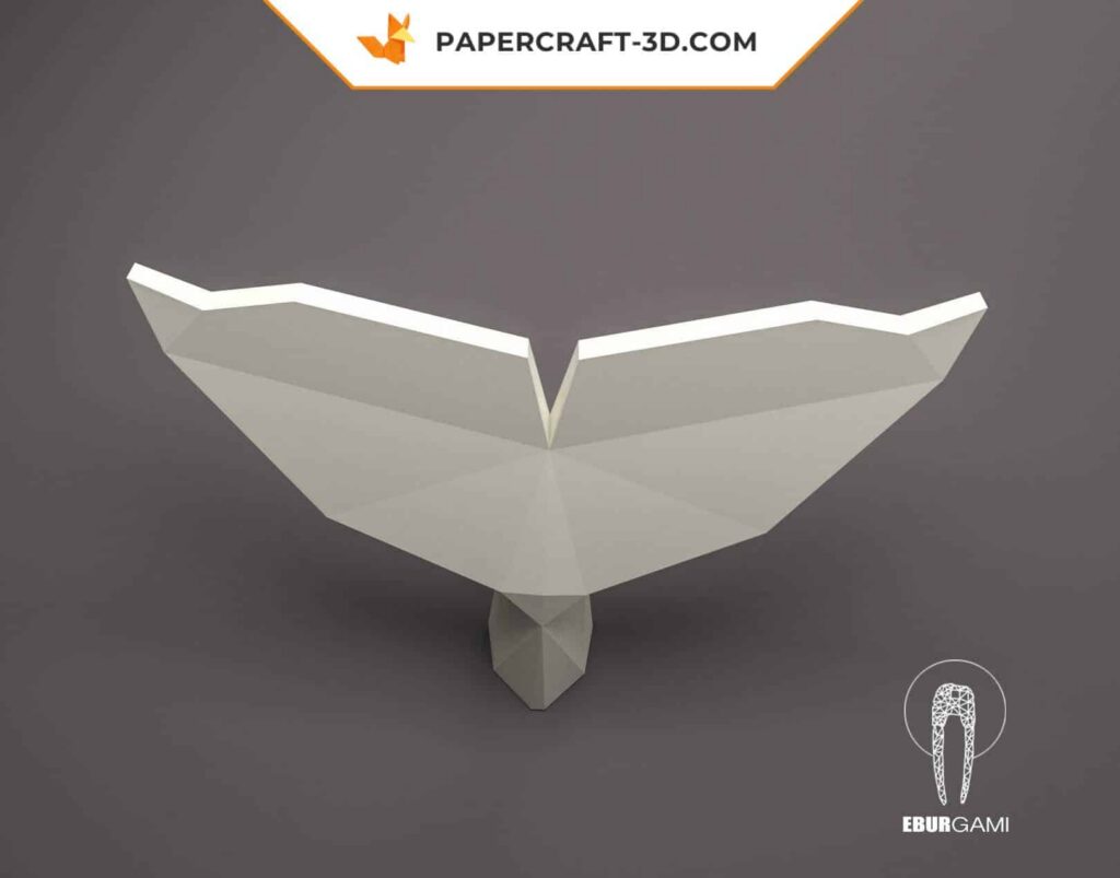 Papercraft di coda di balena in origami 3D