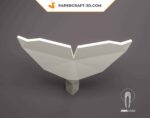 Papercraft cauda de baleia em origami 3D