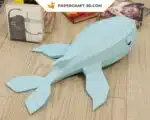 Papercraft Baleine origami papier 3D DIY, weergave 3