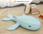 Papercraft Baleine origami papier 3D DIY, weergave 4