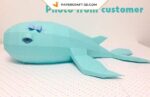 Papercraft whale in 3D origami
