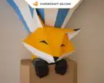 Papercraft ballons et nuages dans un ciel en origami 3D