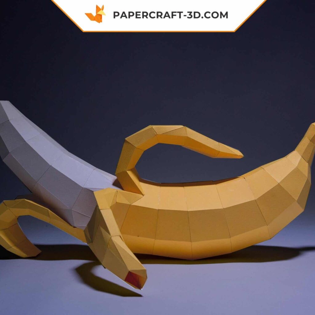 Papercraft XL plátano en origami