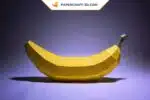 Papercraft banane XL en origami papier 3D téléchargeable, weergave 4