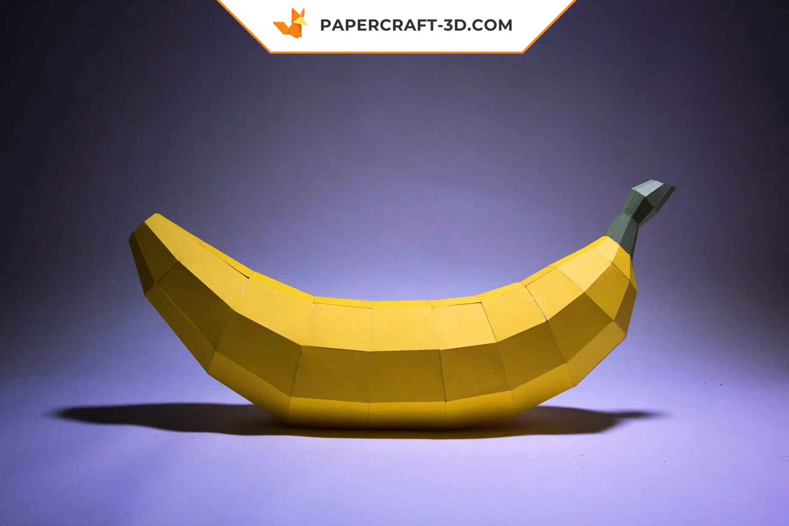 Papercraft banane XL en origami papier 3D téléchargeable, weergave 4
