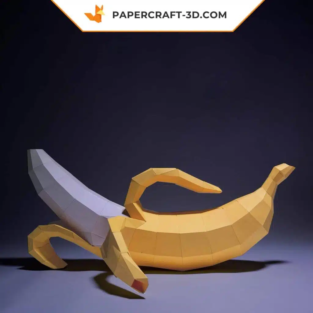 XL Origami Banana Papercraft