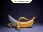 Papercraft banane XL en origami papier 3D téléchargeable