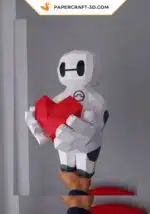 Papercraft Baymax Love origami papier 3D pour la Saint-Valentin