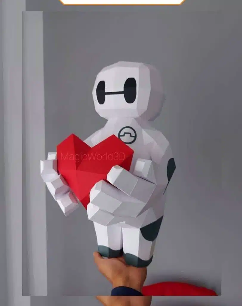 Papercraft Baymax Love als 3D-Origami
