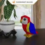 Papercraft bébé Ara en origami 3D