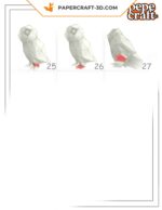 Papercraft di pappagallo ara in origami 3D