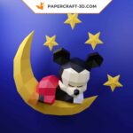 Papercraft de bebé Mickey en origami 3D
