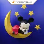 Papercraft Bébé Mickey en origami papier 3D DIY, weergave 2