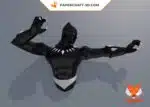 Papercraft Black Panther modèle 3D en papier origami, weergave 3