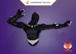 Papercraft Black Panther modèle 3D en papier origami, weergave 5